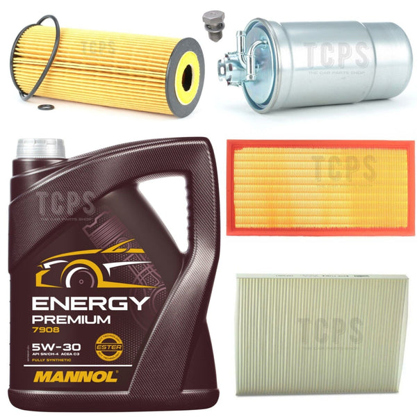 FOR VW PASSAT 3B5 ESTATE 1.9 TDI 1997-2000 FULL SERVICE KIT 5L OIL & ALL FILTER