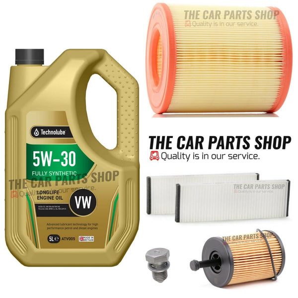 FOR AUDI A6 2.0 TDI 2004-2011 SERVICE KIT 5L 5W30 OIL + AIR OIL AND CABIN FILTER