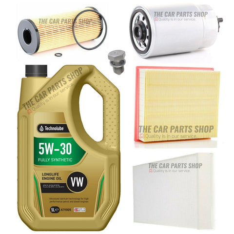 FITS AUDI A6 1.9 TDI 2000-2005 SERVICE KIT 5 LITRES 5W30 OIL AND ALL FILTERS NEW
