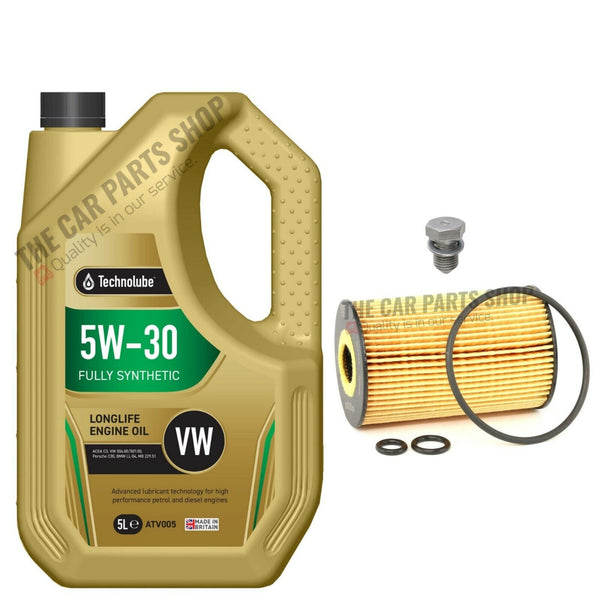 FITS SKODA YETI 2.0 TDI 10-15 SERVICE KIT 5L OIL 5W30 & OIL FILTER PREMIUM PACK
