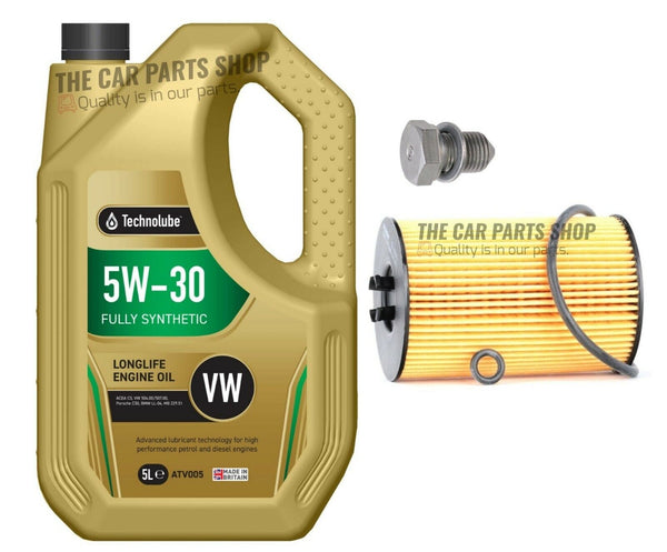 FITS SKODA OCTAVIA 2.0 TDI MK2 04-13 SERVICE KIT 5L OIL 5W30 + OIL FILTER PACK