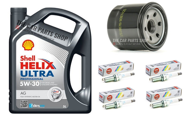 FOR VAUXHALL AGILA B 1.2 PETROL SERVICE KIT 5L SHELL + OIL FILTER IRIDIUM PLUGS