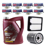 FOR HONDA JAZZ MK2 2002-2008 SERVICE KIT 5L OIL + OIL AIR FILTER 8 x NGK PLUGS