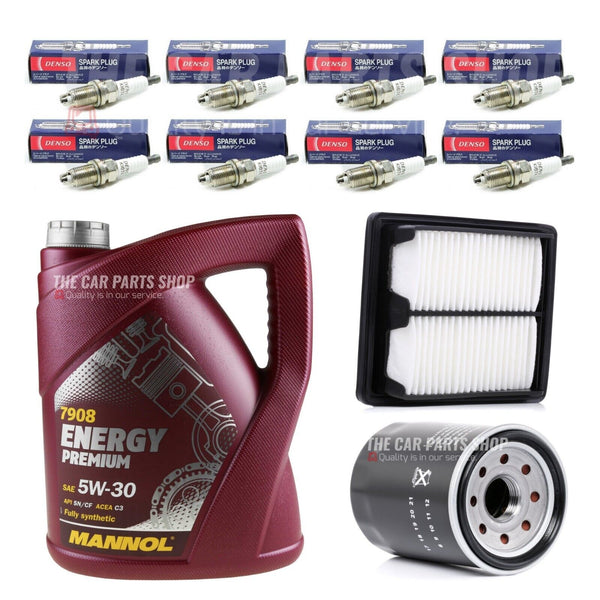 FOR HONDA JAZZ MK2 2002-2008 SERVICE KIT 5L OIL + OIL AIR FILTER 8 x NGK PLUGS