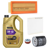FOR FIAT GRANDE PUNTO 1.4 8V 05-15 SERVICE KIT 5L OIL + OIL AIR CABIN + SUMP PL