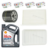 FOR VAUXHALL AGILA B 1.2 PETROL SERVICE KIT 5L OIL & OIL AIR CABIN + NGK PLUGS 4