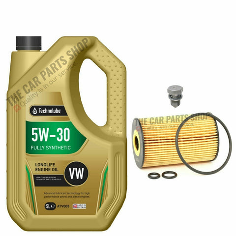 FITS AUDI A5 8F7 2.0 TDI 09-17 SERVICE KIT 5L ENGINE OIL + OIL FILTER (B8 - 8K2)