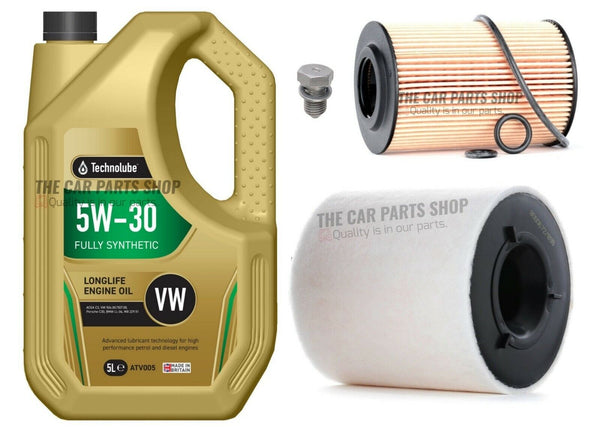 FITS AUDI A1 1.6 TDI SERVICE FILTER KIT 5L 5W30 ENGINE OIL + AIR AND OIL FILTER
