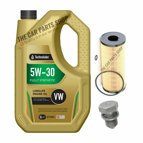 FOR AUDI A4 1.9 TDI (BKE BRB) 05/04-06/08 SERVICE KIT 5L ENGINE OIL & OIL FILTER