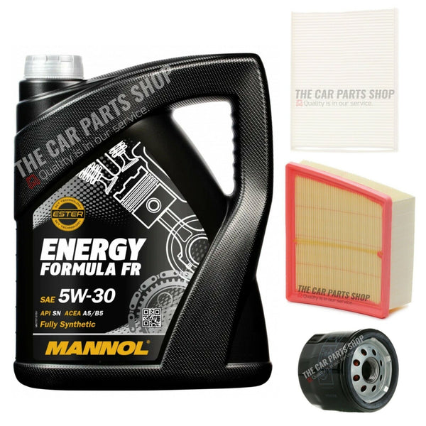 FOR FORD B-MAX 1.6 ZETEC SERVICE KIT 5L 5W30 OIL + OIL AIR CABIN (PETROL)
