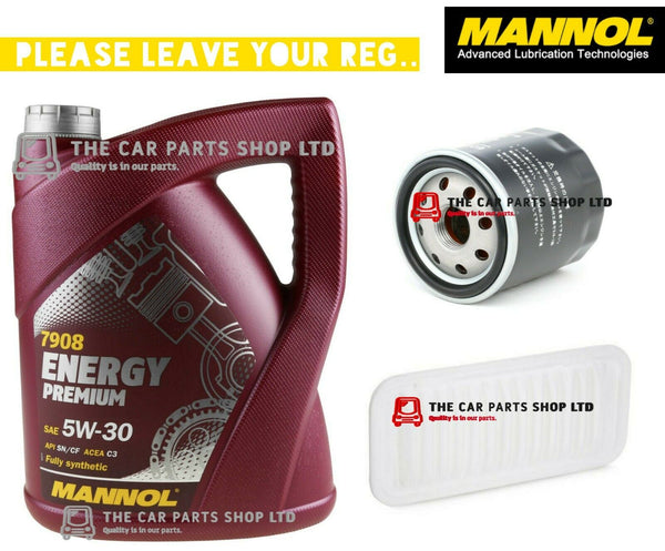 FITS TOYOTA AYGO, CITROEN C1 & PEUGEOT 107 SERVICE KIT 5L OIL + AIR OIL FILTER