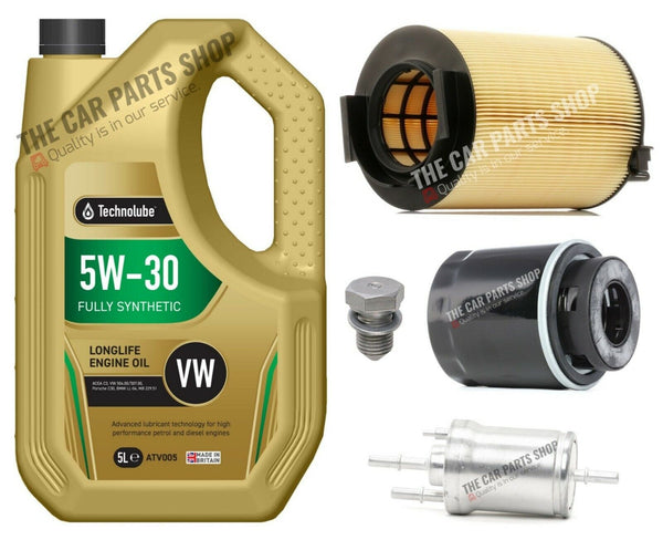 FOR SKODA OCTAVIA 1.2 PETROL SERVICE KIT 5L 5W30 OIL + AIR OIL AND FUEL FILTER