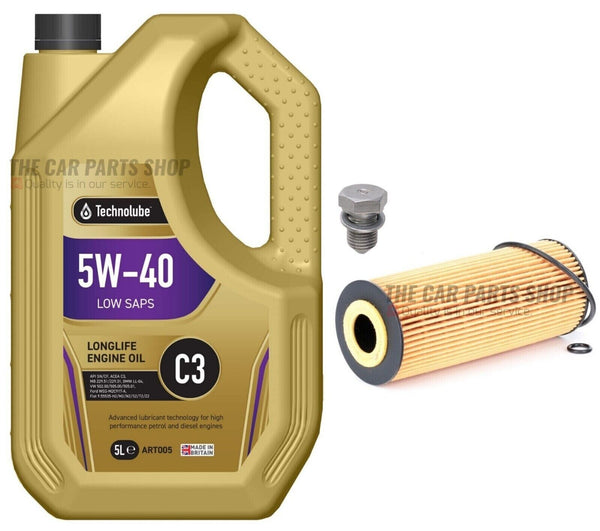 FITS SEAT IBIZA 1.9 TDI CUPRA 2004-2009 SERVICE KIT 5L 5W40 PD OIL & OIL FILTER