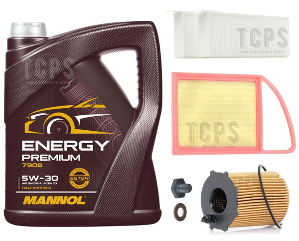 FOR PEUGEOT 308 1.6 HDI SERVICE KIT 5L ENGINE OIL AND AIR OIL POLLEN FILTER KIT