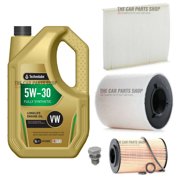 FITS AUDI A1 1.6 TDI SERVICE FILTER KIT 5L OIL + AIR OIL CABIN FILTER NEW