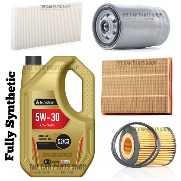 FITS SAAB 9-3 1.9 SERVICE KIT 5L ENGINE OIL & OIL AIR CABIN FUEL FILTER NEW