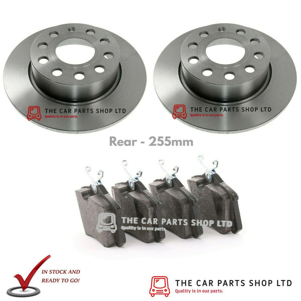 REAR AXLE BRAKE DISCS & PADS  FOR AUDI A3 1.6 TDI 8P7 2009-2012 (CONVERTIBLE)