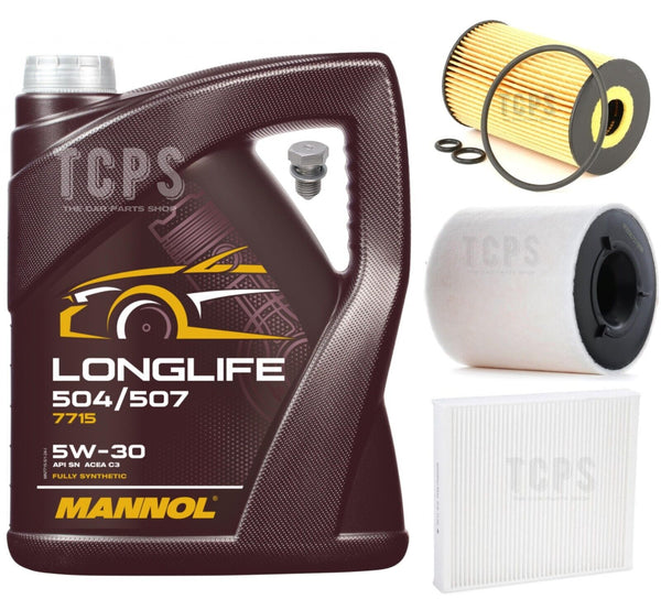 FOR VW POLO MK5 1.2 TDI 10-14 SERVICE KIT 5L OIL + OIL AIR & CABIN FILTER NEW