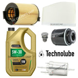 FOR SKODA ROOMSTER 1.2 TSI PETROL 03/10> FULL SERVICE KIT 5L OIL + ALL FILTERS