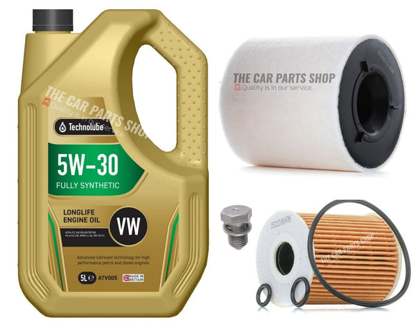 FITS SKODA FABIA MK2 1.6 TDI 10-14 SERVICE KIT 5L 5W30 OIL + OIL AIR & SUMP PLUG