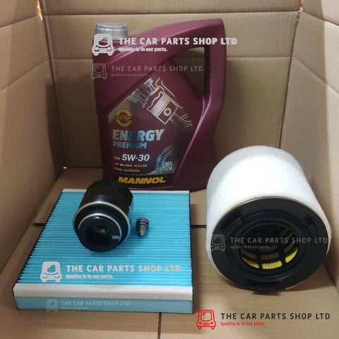 FOR SKODA RAPID 1.2 TSI PETROL 2012> SERVICE KIT 5L OIL + OIL AIR CABIN + PLUG