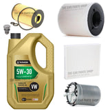 FOR SEAT IBIZA 1.6 TDI 2009>> SERVICE KIT 5L 5W30 OIL + OIL AIR FUEL CABIN NEW