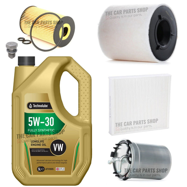 FOR SEAT IBIZA 1.6 TDI 2009>> SERVICE KIT 5L 5W30 OIL + OIL AIR FUEL CABIN NEW