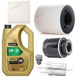 FITS SEAT IBIZA 1.4 TSI (6J) 2009> SERVICE KIT 5L 5W30 OIL + OIL AIR CABIN FUEL