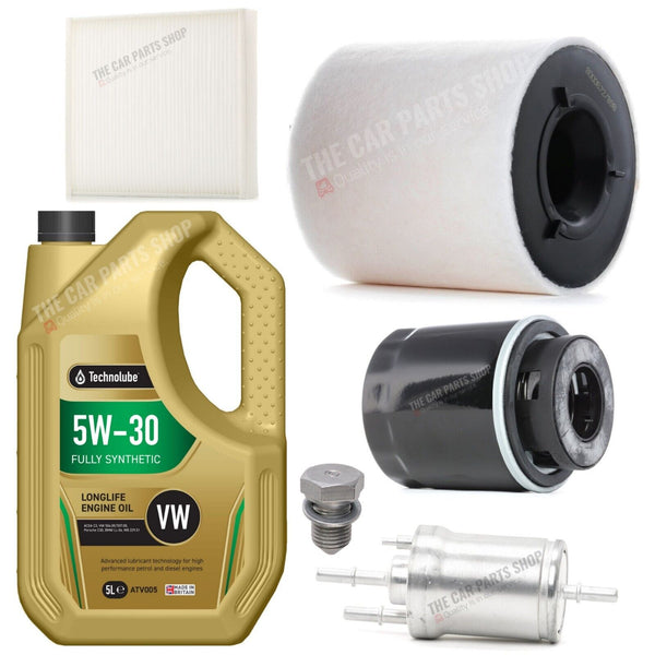 FITS SEAT IBIZA 1.4 TSI (6J) 2009> SERVICE KIT 5L 5W30 OIL + OIL AIR CABIN FUEL