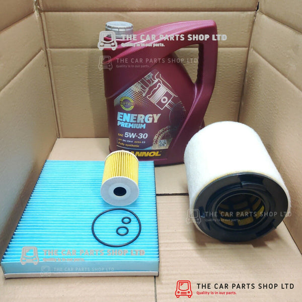 FOR SEAT IBIZA 1.2 TDI 2010> SERVICE KIT 5L 5W30 OIL + OIL AIR & CABIN FILTER