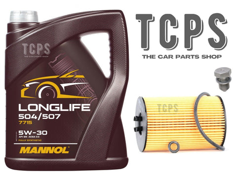 FOR SEAT LEON 1.6 DIESEL 2014> SERVICE KIT 5L MANNOL OIL + OIL FILTER SUMP PLUG