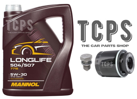 FOR VW SCIRROCO SHARAN TOURAN TIGUAN SERVICE KIT 5L OIL + FILTER + PLUG