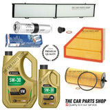 FOR BMW TOURING E91 320D SERVICE KIT 6L 5W30 OIL + OIL AIR FILTER CABIN FILTER