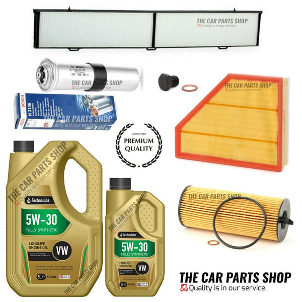 FOR BMW TOURING E91 320D SERVICE KIT 6L 5W30 OIL + OIL AIR FILTER CABIN FILTER