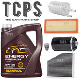 FOR VW SCIROCCO 2.0 PETROL 2008-2009 FULL SERVICE KIT 5L OIL & ALL FILTERS NEW