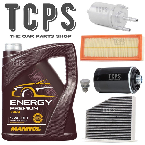 FOR VW SCIROCCO 2.0 PETROL 2008-2009 FULL SERVICE KIT 5L OIL & ALL FILTERS NEW