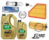 FOR BMW TOURING E91 320D SERVICE KIT 6L 5W30 OIL + OIL AIR FILTER FUEL FILTER