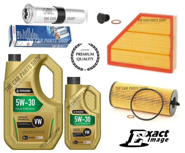 FOR BMW TOURING E91 320D SERVICE KIT 6L 5W30 OIL + OIL AIR FILTER FUEL FILTER