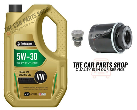 FOR SEAT ALHMABRA 1.4 TSI 2010  SERVICE KIT 5L 5W30 + OIL FILTER + PLUG