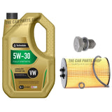 FOR SKODA OCTAVIA MK3 1.6 TDI 2012> SERVICE KIT 5L TECHNOLUBE OIL + FILTER PLUG