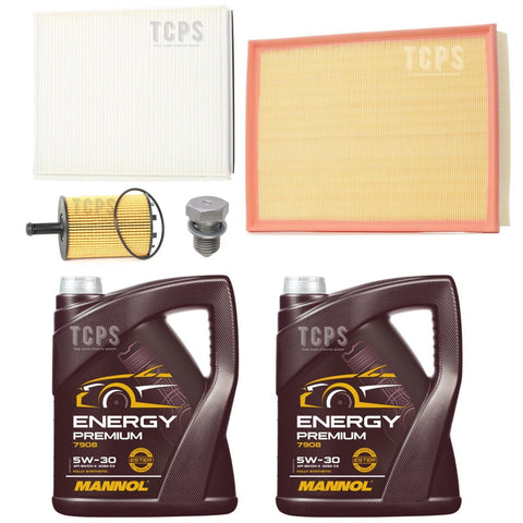 FITS VW TRANSPORTER MK5 BOX 03-09 SERVICE KIT 10L 5W-30 OIL + OIL AIR POLLEN