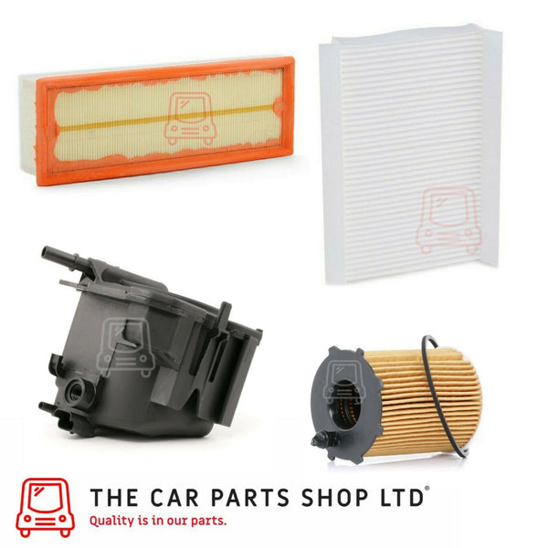 FOR PEUGEOT 308 1.6 HDI SERVICE KIT OIL AIR FUEL STANDARD CABIN FILTER PREMIUM