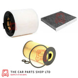 FOR AUDI A1 1.6 TDI SE SERVICE FILTER KIT CARBON CABIN, OIL AND AIR FILTER
