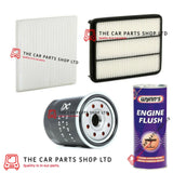 FOR LANDCRUISER 3.0 D-4D 02-10 SERVICE FILTER KIT OIL AIR POLLEN + ENGINE FLUSH