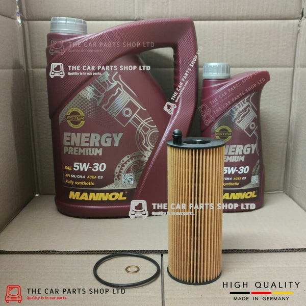 TO FIT BMW 316D E90 2009> SERVICE 6L ENGINE OIL & NEW OIL FILTER BRAND NEW