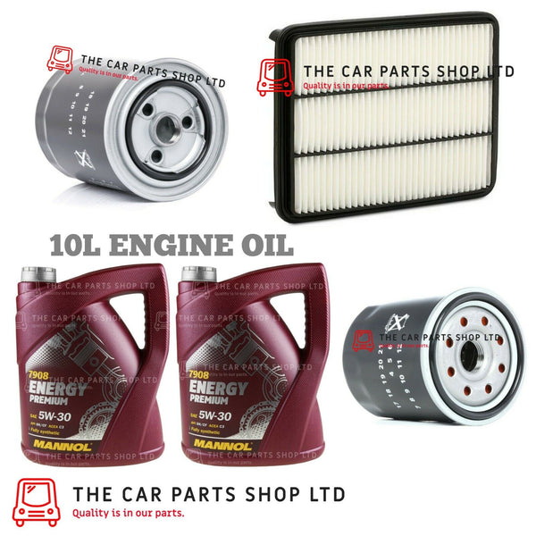 FOR LANDCRUISER PRADO 3.0 D-4D 02-10 10L 5W30 OIL & FUEL OIL AND AIR FILTER