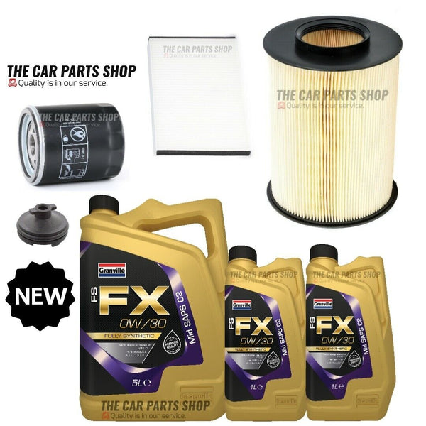 FOR FORD CMAX 1.6 TDCI 2010> SERVICE KIT 7L 0W30 OIL + OIL AIR CABIN FILTER
