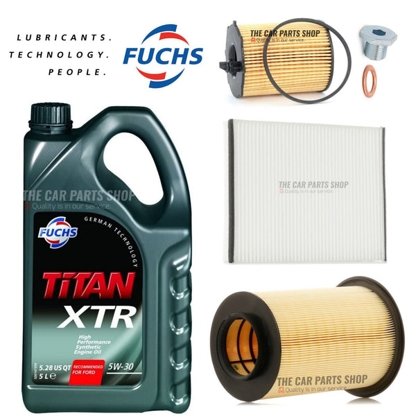 FOR FORD CMAX 1.6 TDCI 2010> SERVICE KIT 5L 5W30 OIL + OIL AIR CABIN FILTER