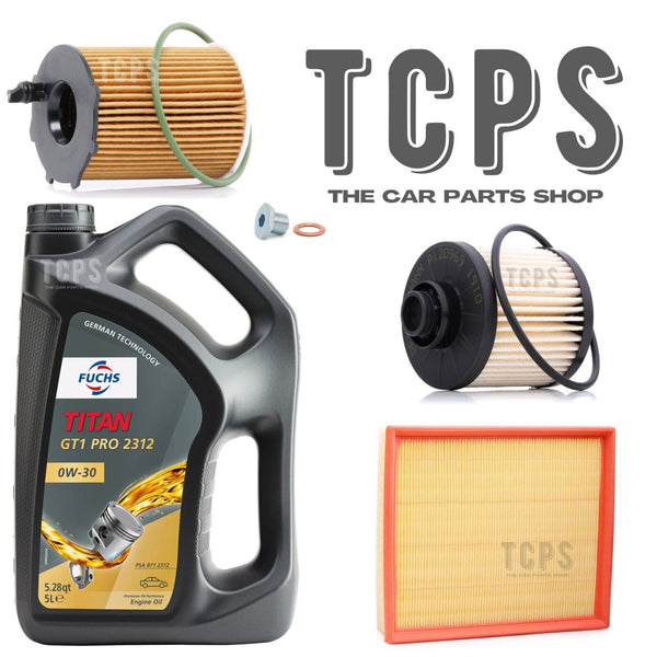 FOR PEUGEOT 308 1.2 2013-2018 SERVICE KIT 5L 0W30 OIL AIR OIL FUEL