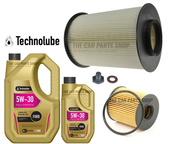 FITS FORD C-MAX 2.0 TDCI 2007-2010 SERVICE KIT 6L OIL 5W30 + OIL AIR FILTER